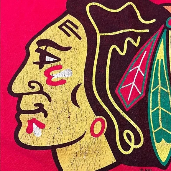 Adidas Chicago blackhawks T shirt LARGE - Picture 2 of 6